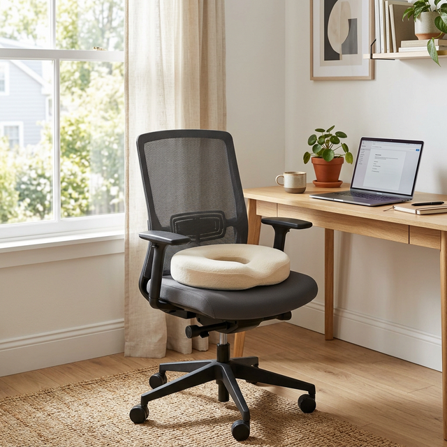 Eleganckie wnętrze domowego biura - lifestyle